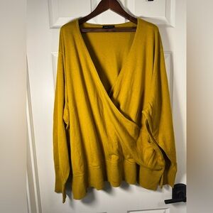 Universal Standard Statement Wrap Sweater Dried Saffron Womens Size 3XL